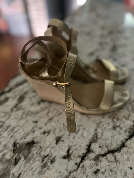 Michael Kors Shoes - Michael Kors Gold Women's Wedge Sandals with Ankle Strap